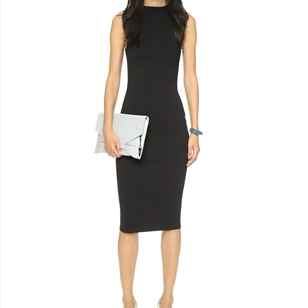 Botkier leather clutch w/ crossbody strap